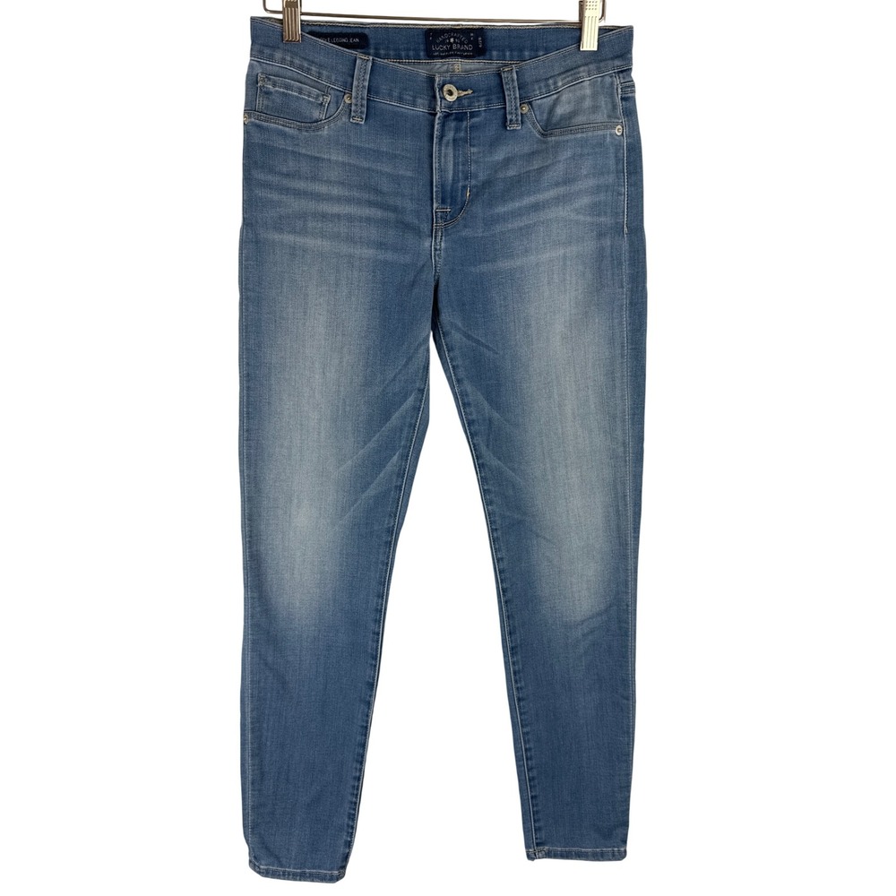 Lucky Brand Brooke‎ Legging Jean Mid Rise Blue Wash Denim Women's Size 6 28